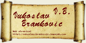 Vukoslav Branković vizit kartica